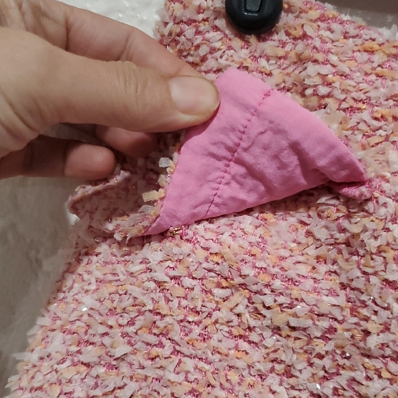 Anthropologie Blush Tweed Mini Skirt - Picture 7 of 14